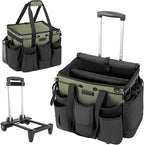 Large Cleaning Caddy for Cleaning Supplies Organizer, Rolling Cleaning Caddy Bags with Wheels for Housekeepers, Cleaning Carts on Wheels for Home Car Office Picnic