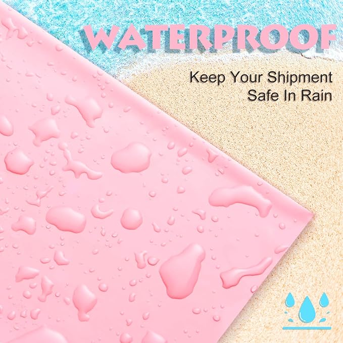 UCGOU Poly Mailers 10x13 Inch Light Pink 100 Pack Shipping Bags #4 Strong Mailing Envelopes Boutique Packaging Postal Self Seal Adhesive Waterproof and Tear Proof Small Business for Clothes Books