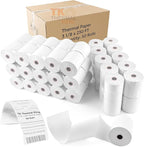 (50 Rolls) 3 1/8" x 230' Thermal Paper, POS Receipt Paper for Retail Business Cash Register, Fits Most Credit Card Terminal Point Of Sale