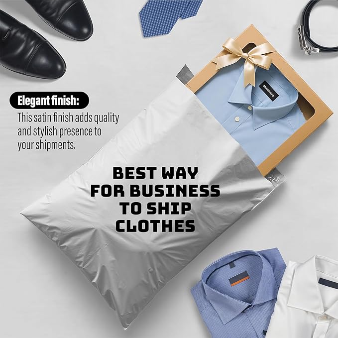 Poly Mailers 19x24 Inch - 100 Pack - Large Shipping Bags for Clothing & Packages, Strong Adhesive Sealing Mailing Envelopes for Small Business, White