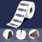 L LIKED 2" x 1" Direct Thermal Labels, Permanent Adhesive Barcode Adress Labels & Compatible with Rollo, Zebra and Other Desktop Printers (1 Roll, 1300 Labels)