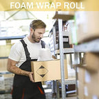 12"x 100' Foam Wrap Rolls for Moving Packing Foam Roll Packing Materials Shipping Packing Moving Supplies, Thick Cushion Packaging Wraps for Protect Glasses,Fragile Items,Dishes
