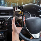 Car Registration and Insurance Holder,Leather Vehicle Glove Box Organizer Wallet for Document,Perfect for any Car,Truck,Motorcycle,Driver License,Trailer or Boat,Men & Women,American Flag Eagles