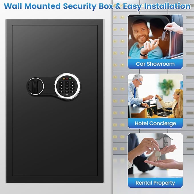 206 Keys Combination Lock Key Cabinet with Colorful Key Tags, Anti-Theft Key Lock Box with Side Drop Slot, Heavy Duty Key Organizer Wall Mount for Car Garage House Rental Office Business