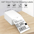 Sale4Less 2000 Fanfold 4 x 6 Direct Thermal Shipping Labels - Label Compatible DYMO Label writer Rollo & Zebra with Perforated line for Thermal Printers labels - Commercial Grade - Manufactured By UPS