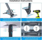 for Starlink Gen 3 Roof Mount, Aluminum Alloy Starlink Standard V3 Mounting Kit with Starlink Gen 3 Pipe Adapter, Angle Adjustable (Straight)