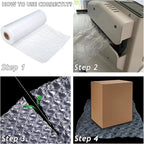 RHBLME 15.8 Inch Wide x 984 Feet Length Moving Bubble Shipping Wrap Roll, 300M Long Air Cushion Packing Inflatable Large Bubble Shipping Wrap for Moving Packing Mailing (Need Machine Inflate)
