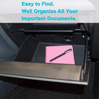 Wisdompro Small Car Registration and Insurance Documents Holder - Premium PU Leather Vehicle Glove Box Paperwork Wallet Case Organizer for ID, Driver's License, Key Contact Information Cards