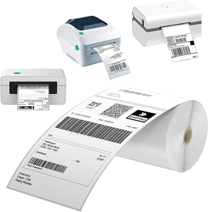 Direct Thermal Labels 4x6-450 Labels/Roll, Thermal Shipping Labels for Zebra 2844 ZP-450 ZP-500 ZP-505, 2 Rolls, 900 Labels(NOT for DYMO)