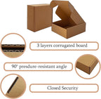 Shipping Boxes 6x5x2 inch 50 Pack,Brown Corrugated Boxes Mailer Packaging for Mailing Small Business，E-Commerce Gift Boxes for Wrapping Present Moving Storage Heavy Duty Recycled Cardboard Boxes