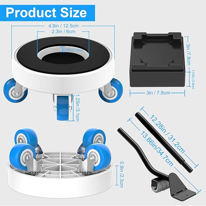 New Upgrade Furniture Movers with Wheels: Furniture Sliders with 360° Rotatable Wheels - Furniture Dolly for Moving Heavy Duty Sofa Bed - Load Capacity Up to 750lb