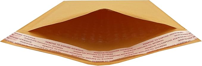 Amazon Basics Kraft Bubble Mailer, 6" x 10" (Internal Size - 5.75" x 9"), 50-Pack, Self-Seal, Brown