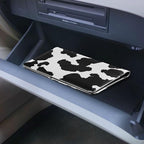 xigua Cow Print Car Registration and Insurance Holder,Leather Registration and Insurance Card Holder Vehicle Glove Box Organizer for Documents, Driver License and Cards 1