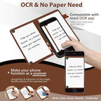6 Sides Whiteboard Notebook Portable Whiteboard Dry Erase Notebook Portable Dry Erase Board Double Sided Folding Whiteboards White Board for Office Study Meeting(Brown,A6: 4.5"×6”)