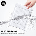 Fuxury Bubble Mailers 4x8 Inch White 200 Pack Padded Envelopes Usable Size 4x7" Thick Mailing Envelopes Bubble Opaque Padded Mailers Shipping Bags for Mailing Jewelry Makeup Small Business#000