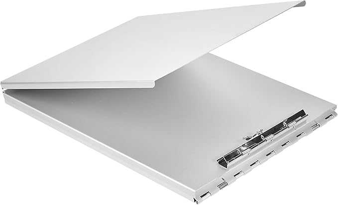 Amazon Basics Aluminum Form Holder Storage Clipboard, 12.5" x 9" Silver