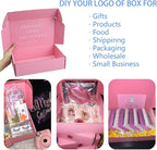 Pink Shipping Boxes for Small Business Pack of 25-10x8x2.7 inches Cardboard Corrugated Mailer Boxes for Shipping Packaging Craft Gifts Giving Products
