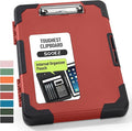 Sooez Toughest Clipboard with Storage, Internal Pen Pouch Included, Letter/ A4 Size, Shockproof Heavy Duty Plastic Clip Boards 8.5x11”, High Capacity Clipboards Box Case for Contractor Trucker Driver