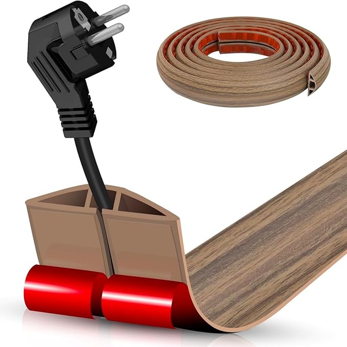 Floor Cable Cover Strips SelfAdhesive Cord Organizers for Wall Durability Wear Resistant for Wall Protections
