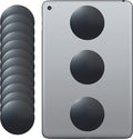 Tablet Metal Plates for Magnetic Car Mount, Wall, Magnets Kit. Replacement Set 2.4" of 12 Large Black Round Iron Discs for DIY, Crafts. 3M Adhesive Backing Steel Cell Phone Case Stickers 12 Pack