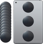 Tablet Metal Plates for Magnetic Car Mount, Wall, Magnets Kit. Replacement Set 2.4" of 12 Large Black Round Iron Discs for DIY, Crafts. 3M Adhesive Backing Steel Cell Phone Case Stickers 12 Pack