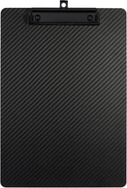 Hardened 9.4" Wx12.6 L 3K Carbon Fiber Clipboard Ultimate Light and Thin Portable Cool Black Twill Smooth Hard Writing Board Black Low Profile Clip Hide Hook Art Paint Draw
