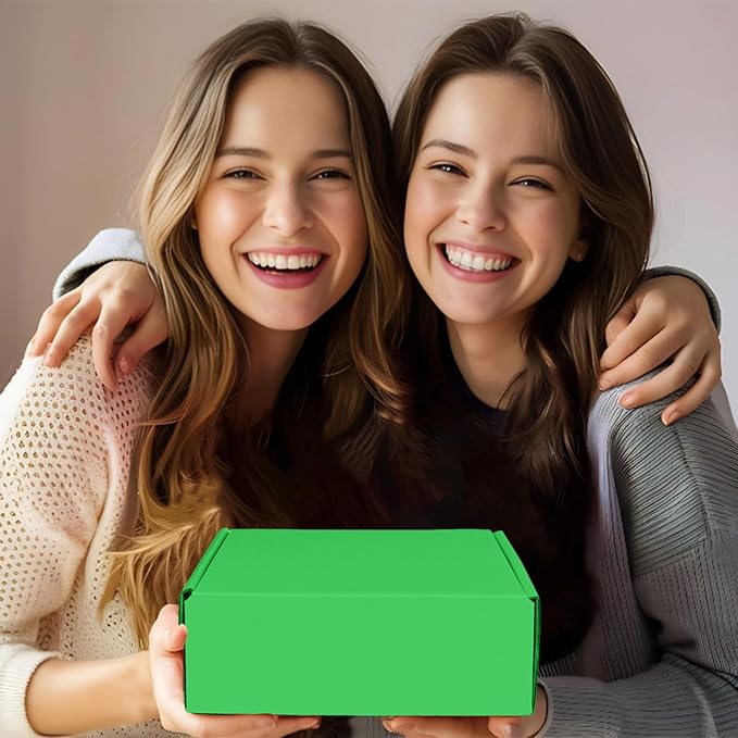 Small Shipping Boxes, 50 Pack Cardboard Box Corrugated Mailer Boxes Small Corrugated Boxes For Shipping Packaging Craft Gifts Giving Products, 6 x 4 x 1.6 Inches (Grass Green)