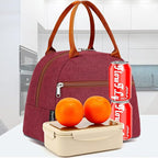 FlowFly Insulated Lunch Cooler Bag - Tote Bag Organizer for Women/Men, Red