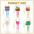 30 PCS Jesus Paper Clips Metal Paperclip Large Size Paper Clip Cute Bookmark Colorful Office Supplies Bookmark Clamp Desk Accessories Stationery for School Gifts for Christian