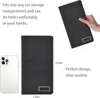 Car Registration and Insurance Holder Glove Box Folder-Premium Car Folder, Car Document Holder for Cards, Driver License & other Essential Documents (Reticulated black)