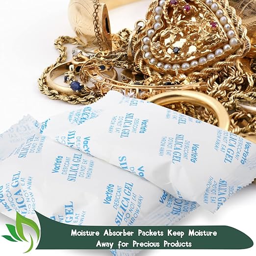 VacYaYa 2 Gram(500Packs) Food Grade Moisture Absorbers Silica Gel Packs Desiccant for Storage,Food Safe Dessicant Silica Gel Packets for Moisture Storage Control