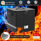 Medium Next of Kin Box Organizer with Smart Labels, Fireproof Foldable File Organizer with Combination Lock, 10 Hanging Files and 20 Category Labels for Label Documents,(M:13 * 13 * 13in)