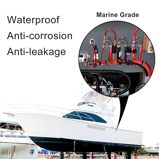 XHF 3/4 Inch (19mm) 3:1 Waterproof Heat Shrink Tubing Marine Grade Wire Cable Adhesive Lined Tube Insulation Seal Against Moisture Corrosion and Air Leakage, 4 Ft Red