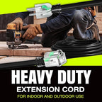 25ft Outdoor/Indoor Extension Cord 12/3 Gauge Extra Heavy Duty 3 Prong SJTW, Waterproof, Flexible Cold-Resistant Long Power Cord,15A 125V 1875W, Black by LifeSupplyUSA