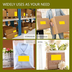 PARLAIM 3 X 5 Inch Rectangle Adhesive Color Coding Stickers,Square Yellow Inventory Stickers -250 Per Dispenser Box