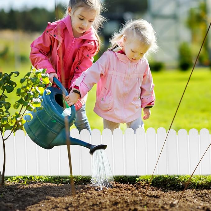 Plastic Garden Lawn Fence Temporary Border Panel for Landscape Edging and Ornamental Garden Bed Decoration