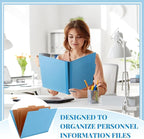 Skyygemm 24 Pcs Classification Folders Letter Size, 3 Divider Pressboard File Folder with Fasteners, Expanding File Organizer Bulk for Teachers, Clergy, Office, Church, Christmas Donations (Blue)