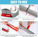Floor Cord Cover Cavity 0.8"x0.37" Self Adhesive Cord Hider, 10FT Low Profile Cable Management, Extension Strip Protector for Wires, Prevent Cable Trips for Offices, Gyms, Exhibitions (Gray Wood)