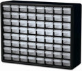 Akro-Mils 64-Drawer Plastic Drawer Storage Cabinet for Garage Organization, Bead Organizer, Building Bricks Storage, Teacher Toolbox, Makeup Organizer, 20-Inch W x 6-Inch D x 16-Inch H, 10764 Black