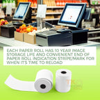 (50 Rolls) 2 1/4" x 85' Thermal Paper, POS Receipt Paper for Retail Business Cash Register, Fits Most Credit Card Terminal