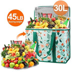 Bodaon 1-Pack Insulated Reusable Grocery Shopping Bags, X-Large Picnic Cooler Bag with Zipper/Zippered Top Cold, Insulated Food/Pizza Delivery Bag for Catering/Doordash/Uber Eats