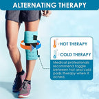 Comfytemp Calf Shin Splint Ice Packs for Injury Reusable, FSA Eligible HSA, Elbow Gel Pad Wrap, Hot Cold Compress Freeze Sleeve for Swelling, Varicose Veins, Tendonitis, Knee, Leg, Surgery Gift, 2 Pcs