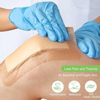 NeuHeils Silicone Super Absorbent Wound Dressing, 4x8 Inch (10 Pack), 2x6 Inch Absorbent Pads | Post-Surgery, Bed Sores, Pressure Ulcers | Self-Adhesive Bandage for Surgical Wounds & Cuts