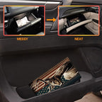 Car Registration and Insurance Holder,Leather Vehicle Glove Box Organizer Wallet for Document,Perfect for any Car,Truck,Motorcycle,Driver License,Trailer or Boat,Men & Women,American Deer Flag Pink
