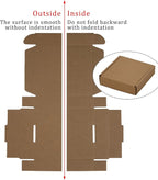 50 Pack 4x4x1 Inches Small Shipping Boxes, Brown Corrugated Cardboard Boxes, Moving Mailing Packing Box