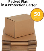 6x4x4 inches Shipping Boxes 50 Pack, Kraft Corrugated Small Cardboard Boxes for Mailing Packing, Brown