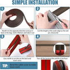 Floor Cord Covers for Wires 10FT Cable Hider Wire Cover Self Adhesive Cord Hider Floor for Offices, Homes, Workshops, Warehouses Cable Cavity 0.39" W x 0.27" H