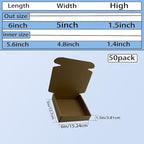 6x6x1.5 inch Small Shipping Boxes 50 Pack, Brown Corrugated Cardboard Mailer Boxes Bulk for Packaging Business Mailing Gift，Mini Mailer Boxes for Packaging Supplies Business Present