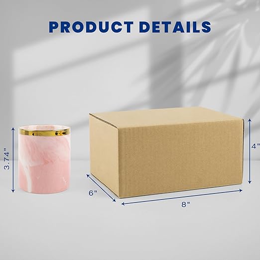 Golden State Art 8x6x4 Inches Shipping Boxes 28 Pack, Brown Corrugated Cardboard Box for Small Business Mailing Shipping and Storage