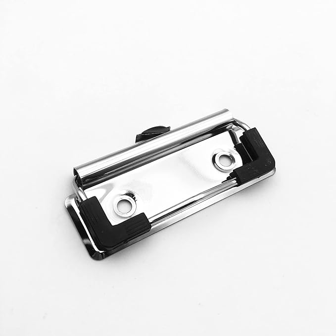 10 Pack Clipboard Clips 2.76" Mountable Metal Clipboards Hardware with Rubber Grip and Hanging Hole